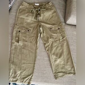 Free People Park Ave Olive Cargo Pants